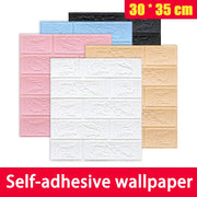 papier peint auto adhésif brique 3d rose bleu noir moderne rustique chambre enfants