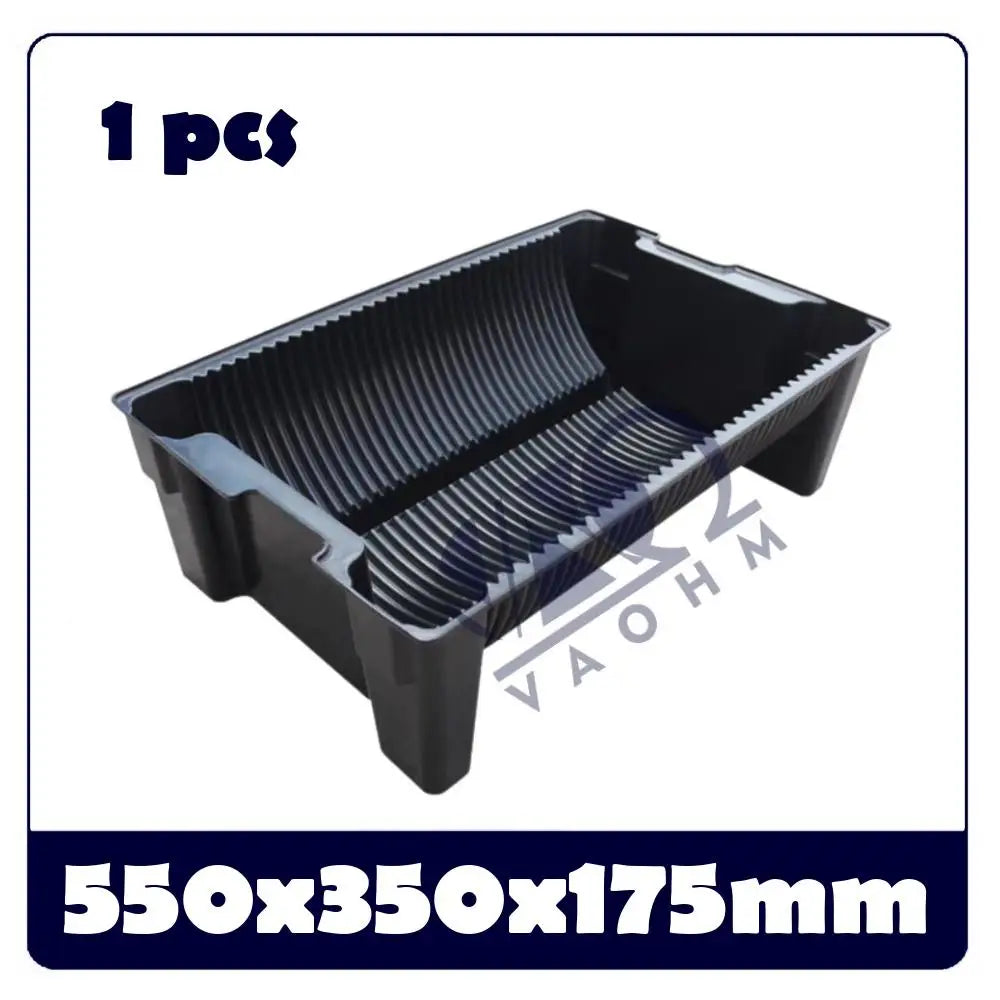 conteneur rangement bobine plastique noir ondulé surface intérieure industrielle utilitaire sd antistatique