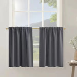 rideaux gris opaques modernes polyester 84x46 84x61 84x76 84x91 cm