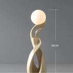 lampe pied moderne sculptural noir beige rose argenté sphère lumineuse moderne designintérieur led chambre
