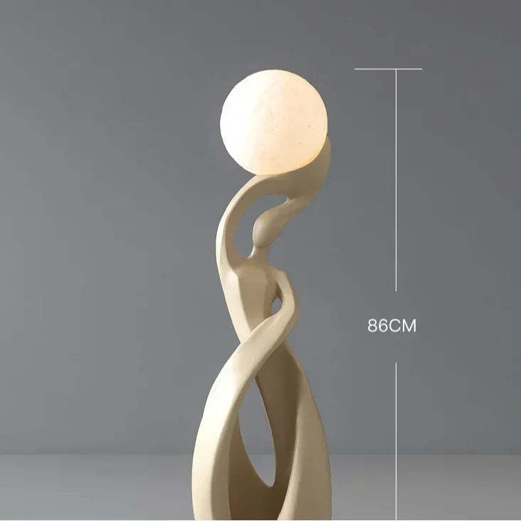 lampe pied moderne sculptural noir beige rose argenté sphère lumineuse moderne designintérieur led chambre