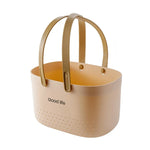 panier rangement perforé moderne rose clair gris beige vert marron clair poignées détachables