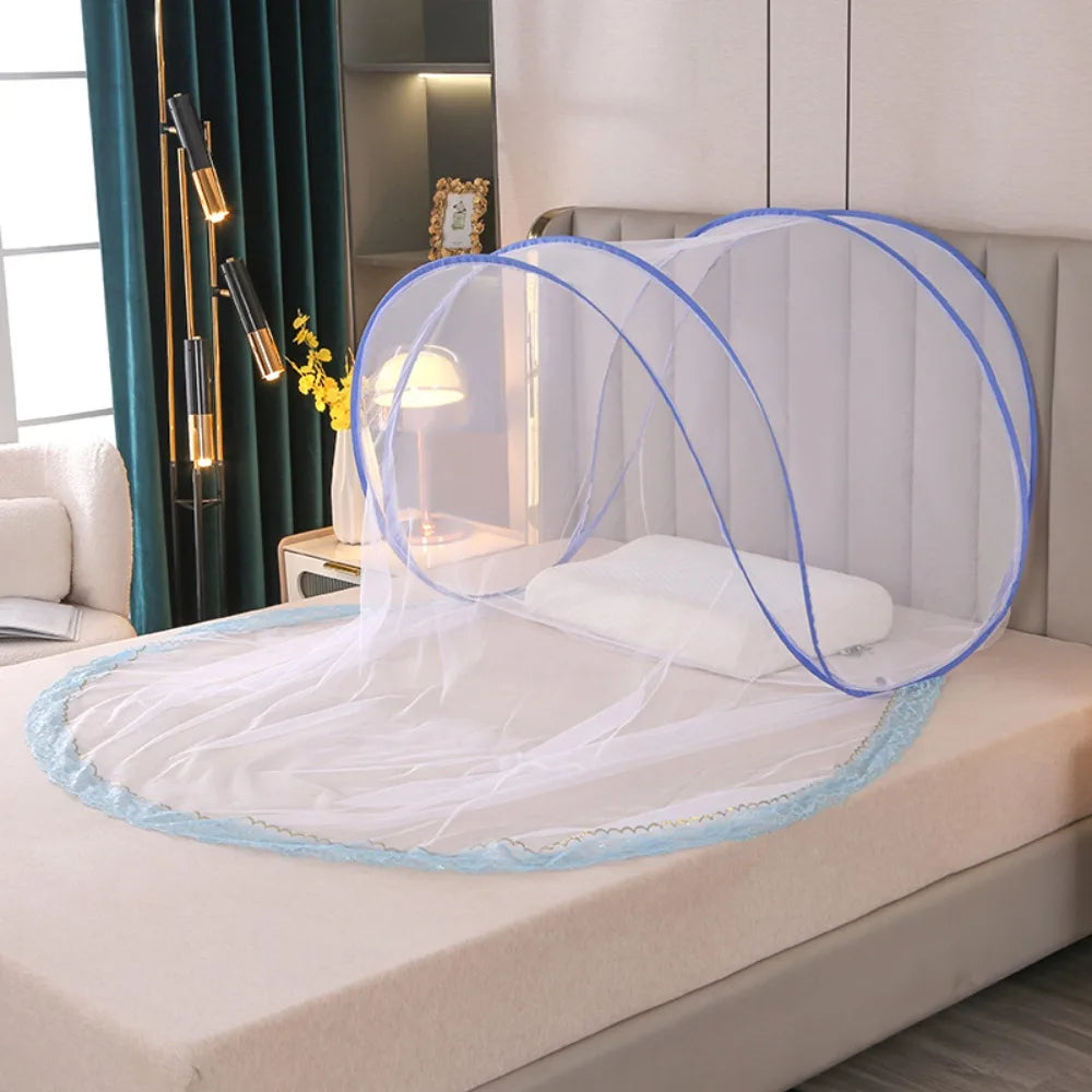 filet protection lit bleu rose blanc maille fine transparent moderne été portable individuel