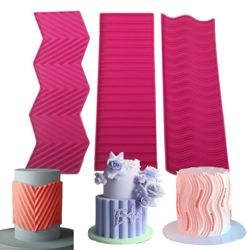 moules silicone gâteau dentelle origami bordure fondant deco pâtisserie triangles floral modernes