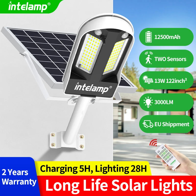 lampe solaire extérieure détecteur mouvement ip65 led blanc moderne fixation murale