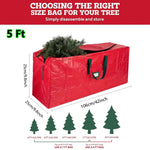 sac rangement sapin noël imperméable durable poignées robustes réutilisable extra large vert rouge gris