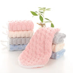 serviettes toilette pièces essuie mains polyester carré moderne douces bouclées anneau métallique gris rose