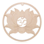 coasters bois clair gravure circulaire fleur vie om lotus minimaliste 14cm 30cm