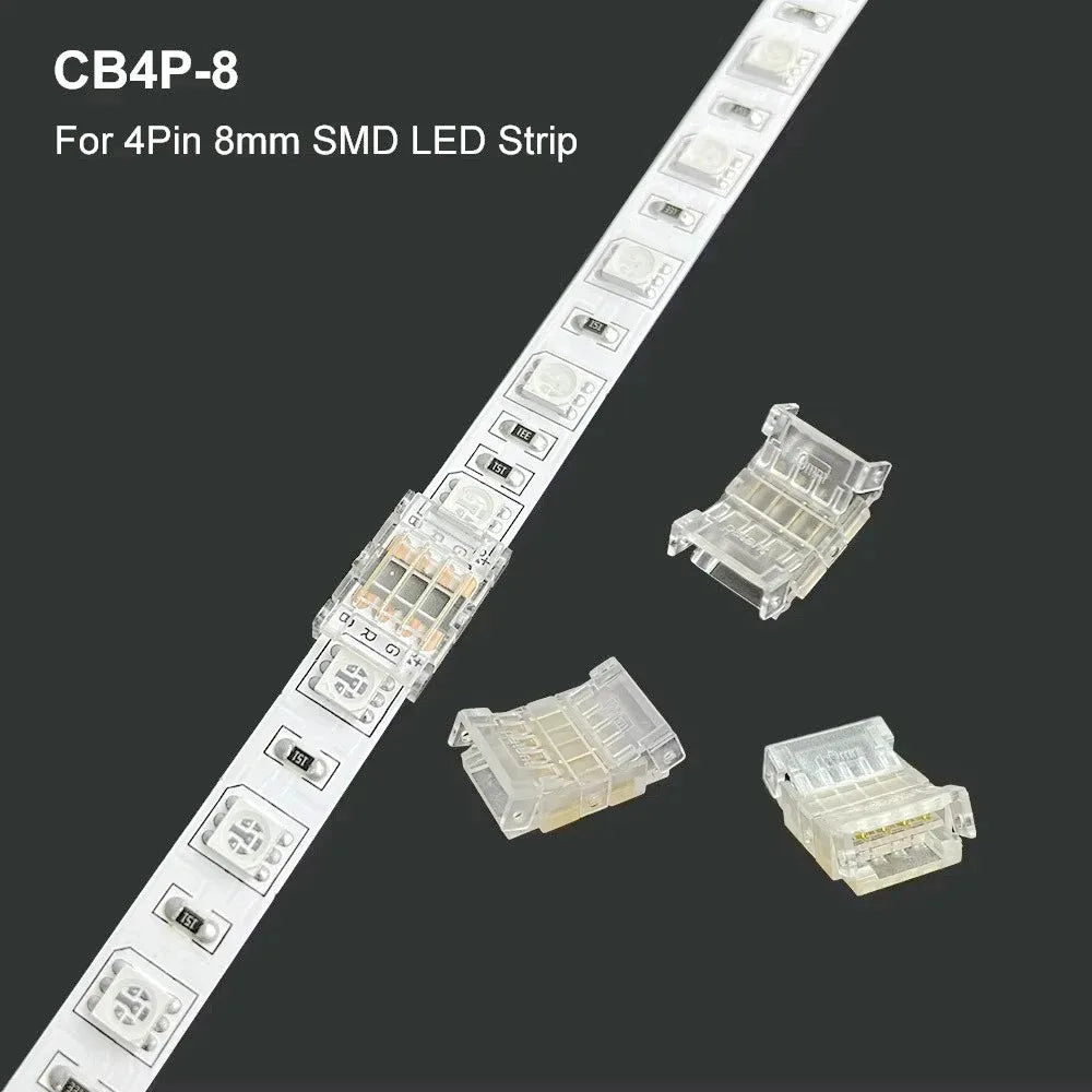 connecteur led transparent moderne clips intégré 24v basse tension broches led intégrées pratique