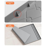 tapis cuisine imperméable anti dérapant gris texture géométrique moderne tongs cuillère spatule fouet