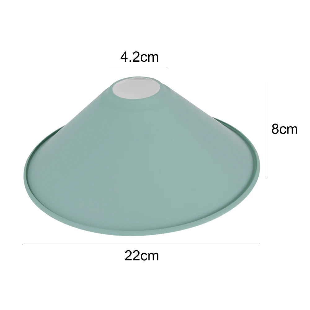 abat jour moderne fer noir blanc vert clair orange tringle ampoule fixe suspension