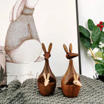 décoration murale statuette kangourou bois naturel moderne minimaliste mur opaque écolo artisanal chambre adulte