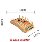 plateau sushi bois moderne bateau sushi assiettes sashimi