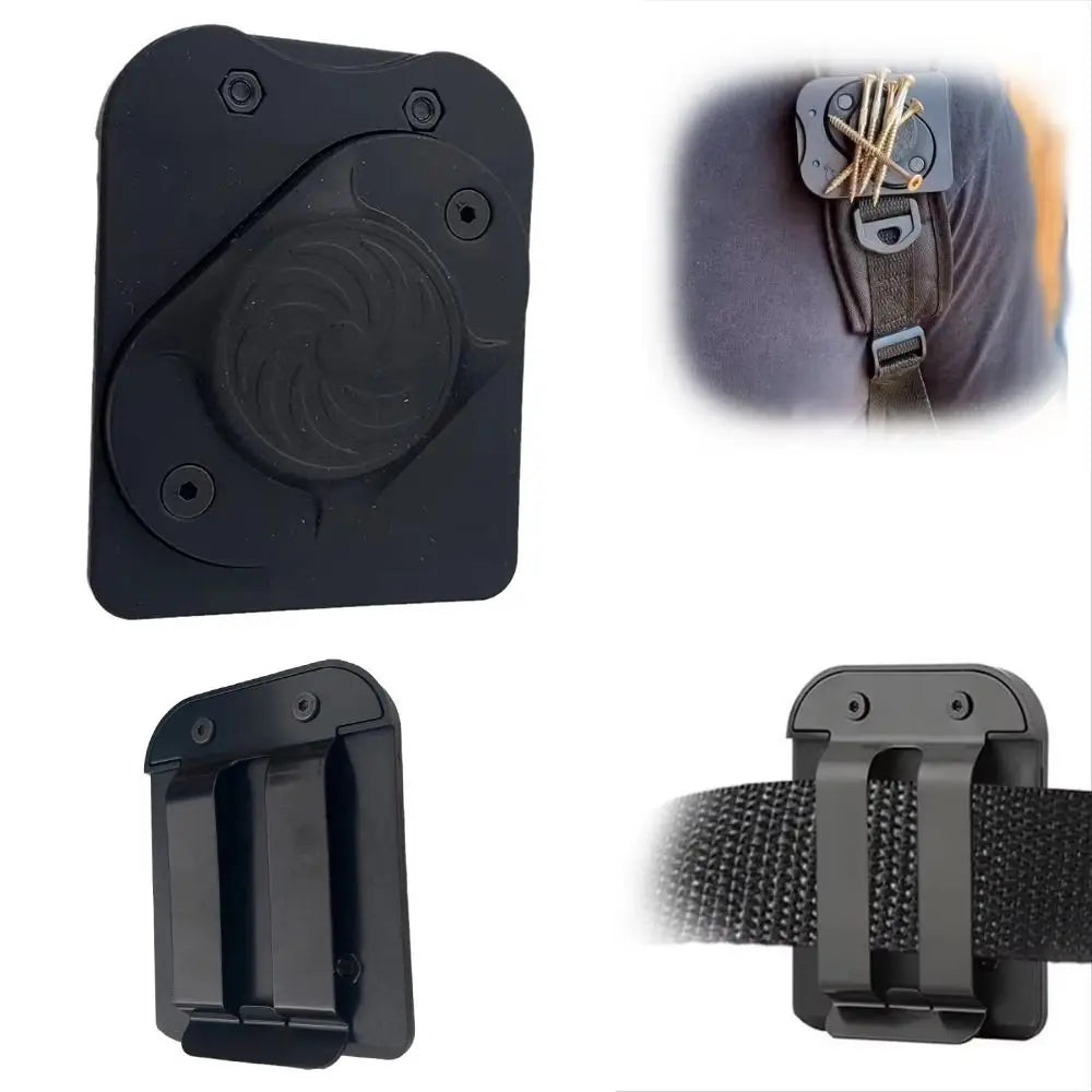 support magnétique porte outils noir attachement ceinture spirale industrielle utilitaire tournevis marteau pince clé