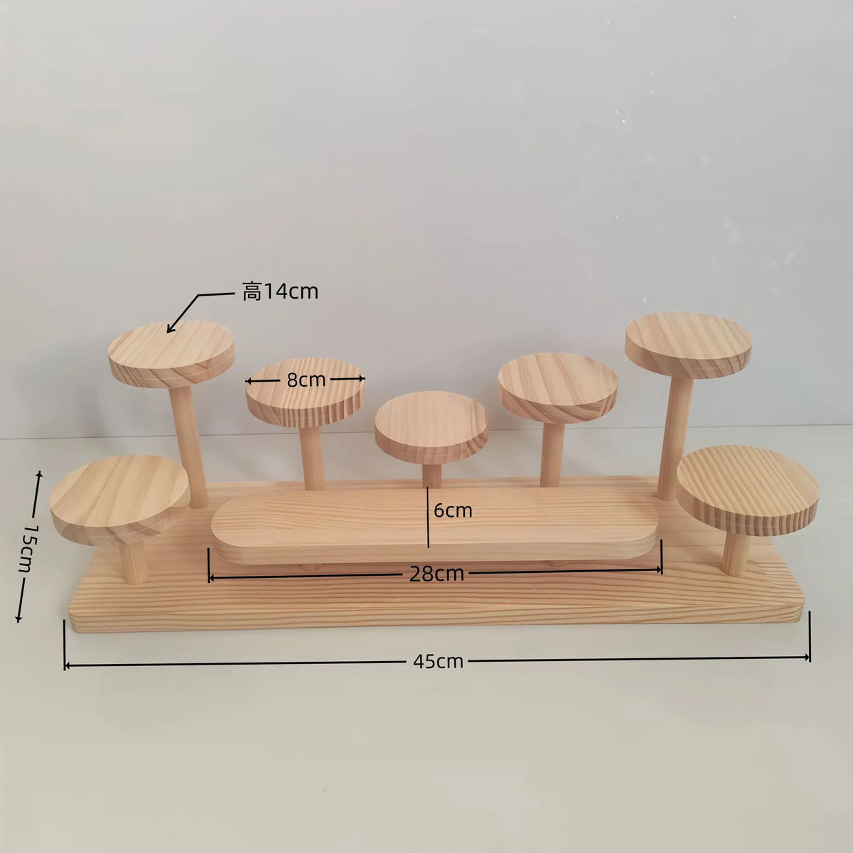 support bijoux bois clair moderne minimaliste lisse réutilisable articles divers exposants