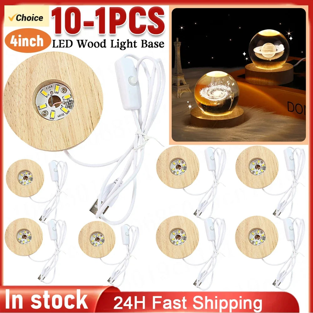 base lumineuse led bois naturel moderne câble usb interrupteur adhésif minimaliste chambre blanc
