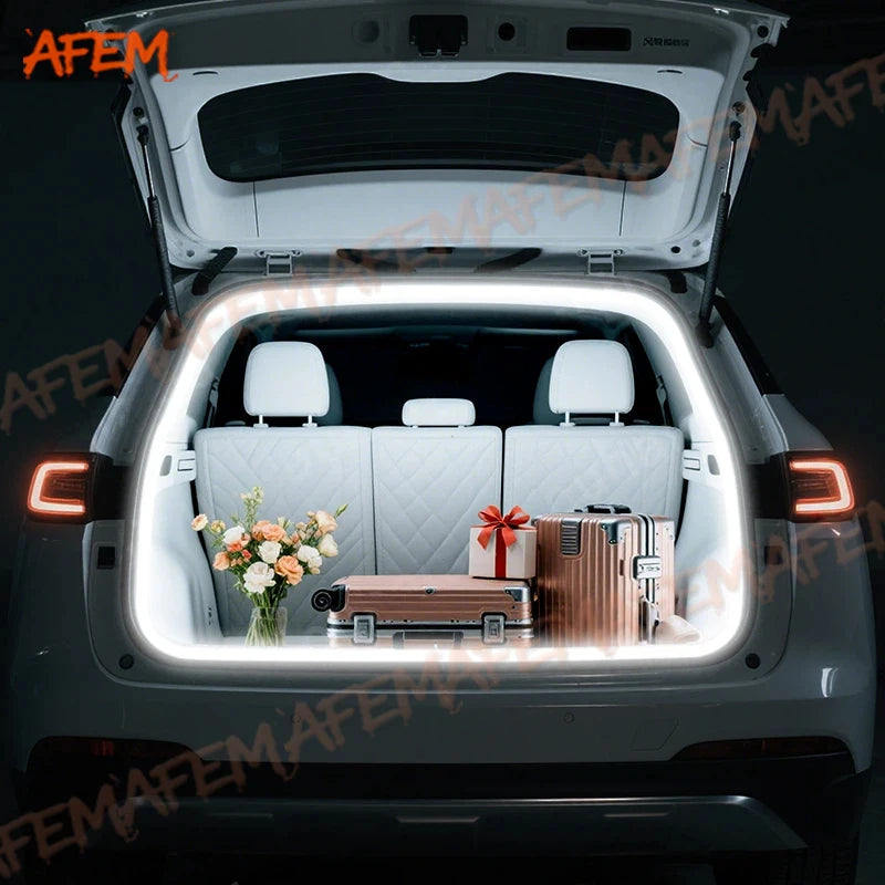 ruban led flexible or moderne adhésif éclairage ambiancé blanc chaud voiturearrière