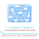 tapis refroidissement animal flocons neige polaire bleu clair moderne double bouchon orifice remplissage sécuritéintérieur