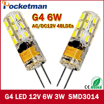 Ampoule LED G4 12V 50000h Blanc Froid Transparent Grains Maïs Moderne