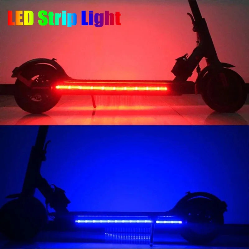 bande led rouge bleu violet vert adhésive trottinette scooter sécurité moderne fonctionnelle