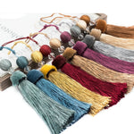 pompons décoratifs modernes 26cm textiles maison couleurs bleu marron violet doré