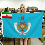 drapeau iran impérial historique décoration murale polyester couronne lion emblème ancien
