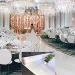 rideau scène transparent moderne événement mariage blanc durable