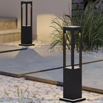 lampe sol led imperméable moderne noire ip65 aluminium extérieure jardin veranda