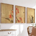 affiches art floral japonais paysage toile sans cadre maison salon chambre
