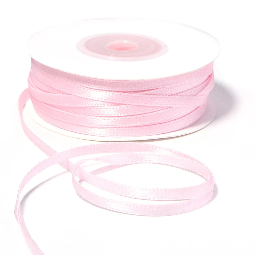 rubans satinés 3mm rouge blanc rose violet noir vert jaune bleu clair classiques opaques