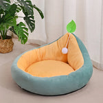 lit animal orange vert pastel velours doux moderne confortable peluche coussin doux base solide