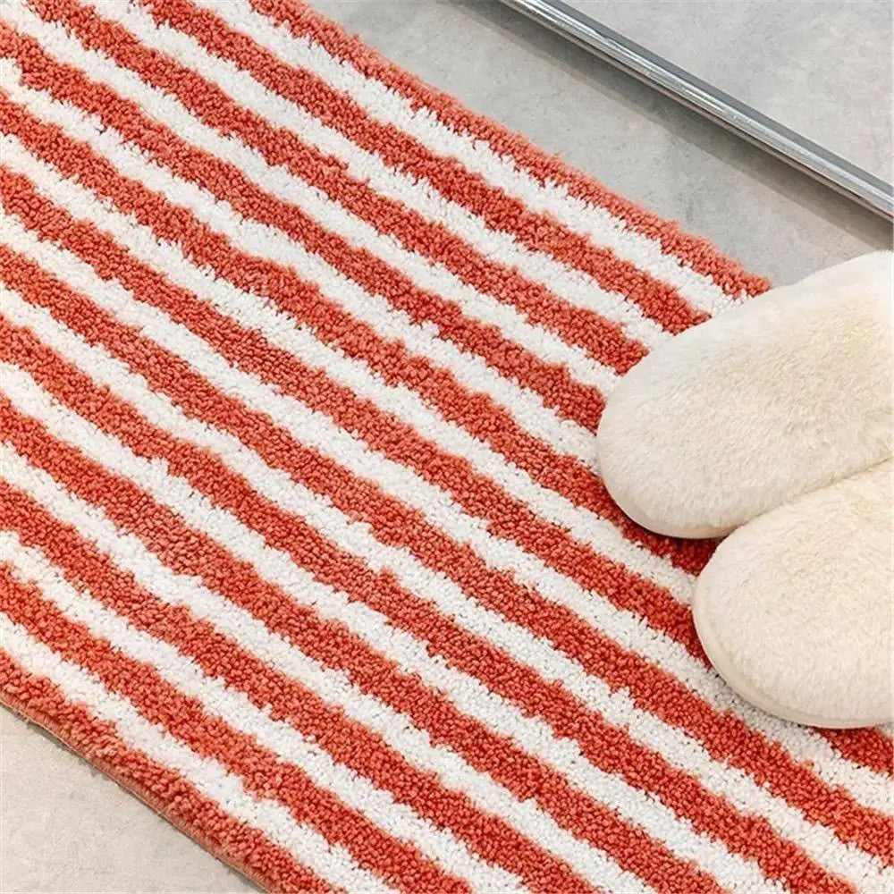 tapis moderne rayé polyester antidérapant intérieur extérieur plage beige gris bleu orange