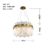 suspension lumineuse moderne or blanc rondes transparentes 90 260V 249 2000lm