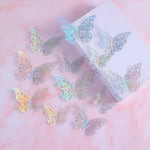 papillons décoratifs multicolores ornements floraux adhésifs diy gâteaux cupcakes boîtes cadeaux chambre coucher