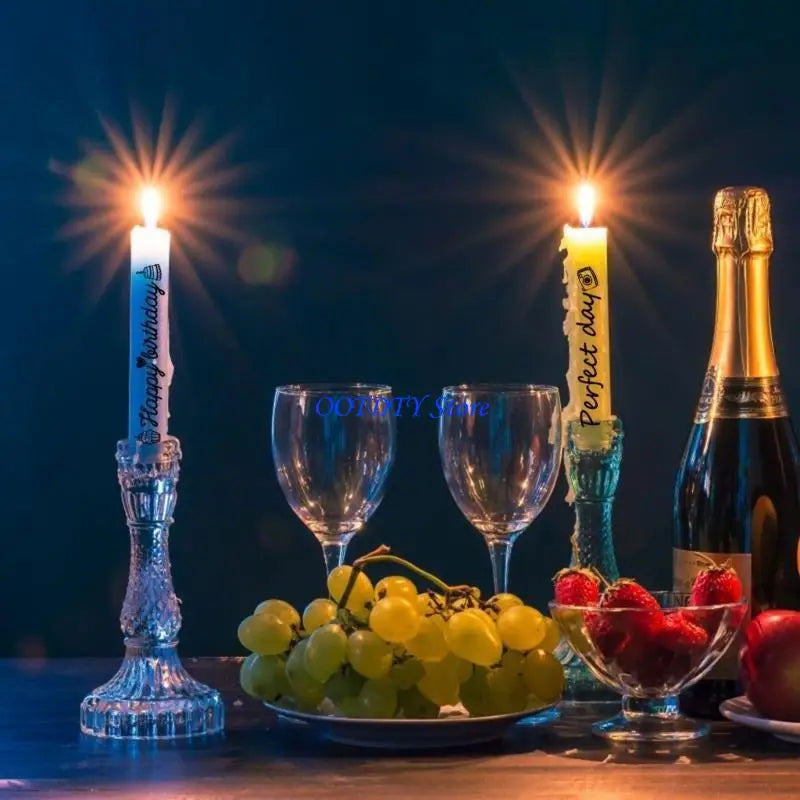 bougies blanc amour saint valentin moderne décoratif symboles textes imprimes opaques