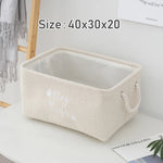 panier jouets peluche imprimé chiens rangement accessoires animaux compagnie moderne confortable anneaux métalliques poignées