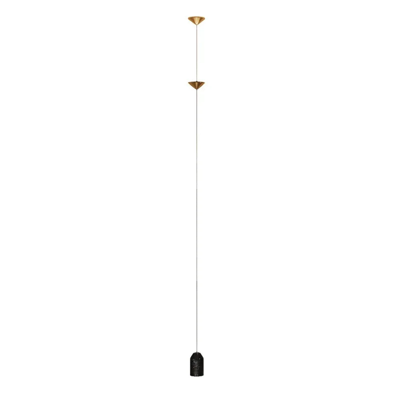 lampe suspension contemporaine marbre noir sources lumineuses 11 15w led noire dorée