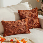 taies d'oreiller polyester feuilles d'érable orange beige halloween rustique sans rembourrage 45x45cm 50x50cm