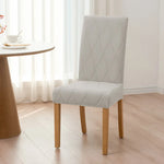 housses chaise moderne gris rayures ondulées polyester élasthanne unies mariage banquet