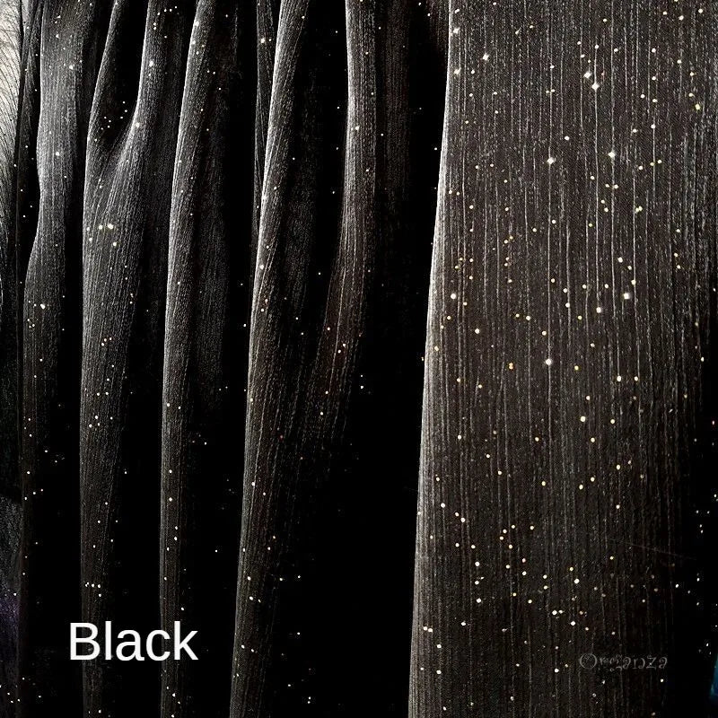 tulle paillettes dorées bleu nuit noir translucide élégant mariage robe jupes cérémonie glamour polyester