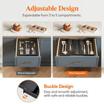 organisateur cuisine ensemble couteaux ustensils bois naturel moderne argenté fonctionnel