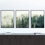 toile d'art moderne impression forestière abstraite verte décoration murale sans cadre chambre salon