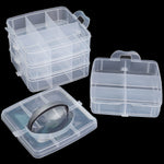 boîtes rangement bijoux transparentes plastique modernes couches compartiments organisation accessoires