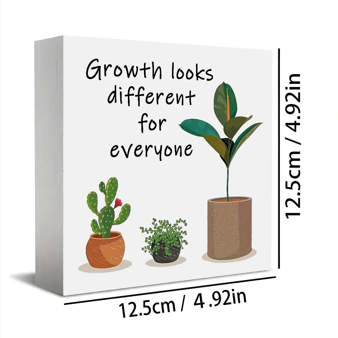 tableau moderne blanc vert brun cactus plante growth différent everyone chambre decoration