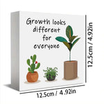 tableau moderne blanc vert brun cactus plante growth différent everyone chambre decoration