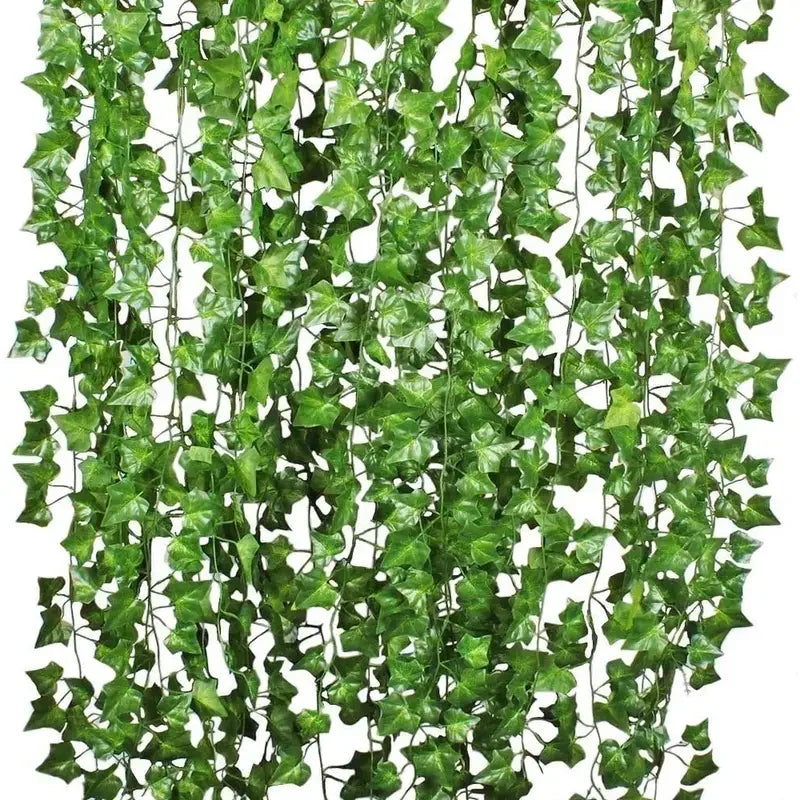 guirlande vigne lierre vert artificiel feuilles naturelles décoration murale jardin mariage extérieur