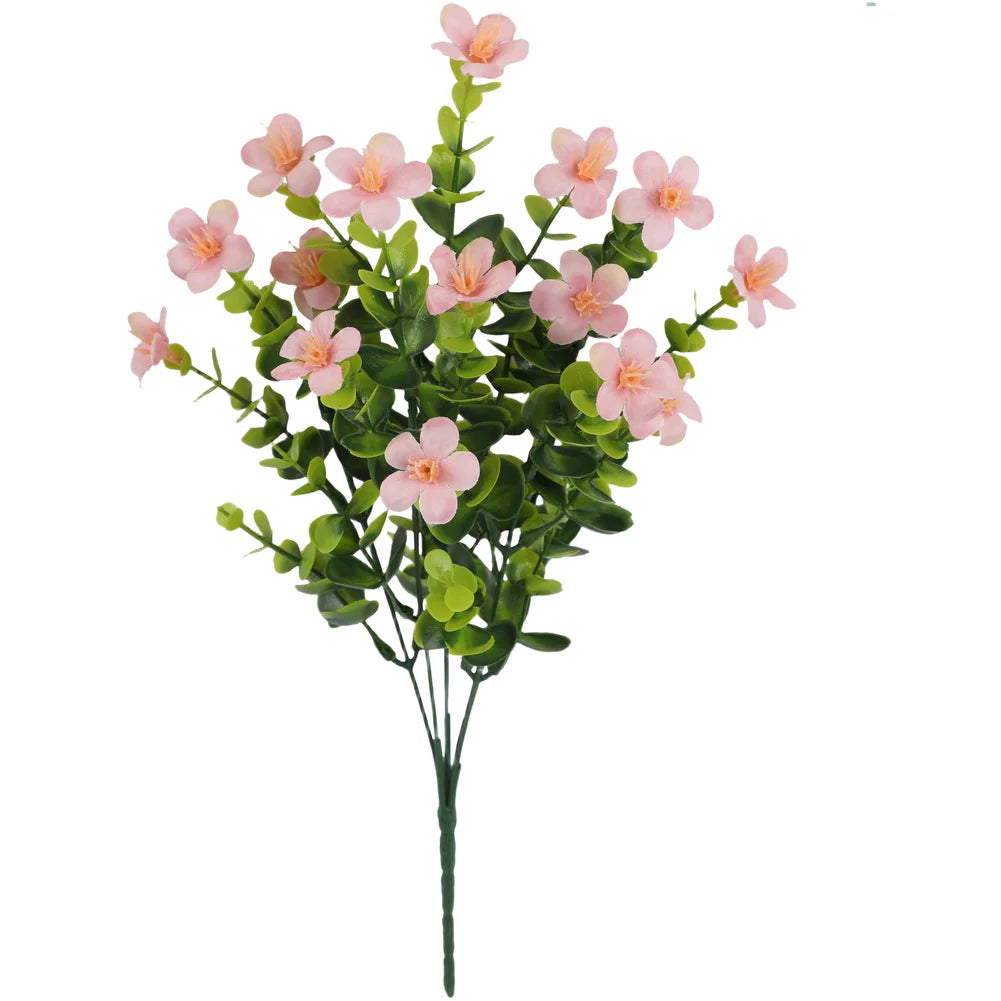 décoration mariage feuilles eucalyptus artificielles fleurs simples intérieur blanc rose rouge moderne