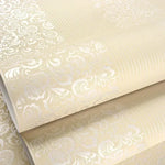 papier peint vinyle classique motifs floraux rayures adhésif résistant humidité anti moisissures soundproof beige