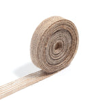 ruban décoratif toile jute motifs géométriques beige rustique artisanal emballage décoration mariage