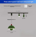 suspension lumineuse moderne vert beige rouge brillante câble suspendu minimaliste